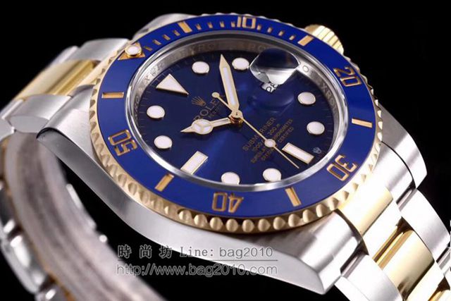 勞力士手錶 Rolex2019新年最強神作 SUB潛航者116613 間金藍水鬼 Rolex機械男士腕表 勞力士高端男表  hds1639